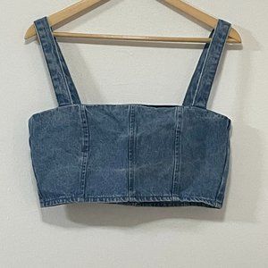 WeWoreWhat Brand Denim Bustier top